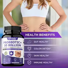 Probiotic 50 Billion CFU ā 12 Strains & Prebiotic Fiber, 120 Capsules