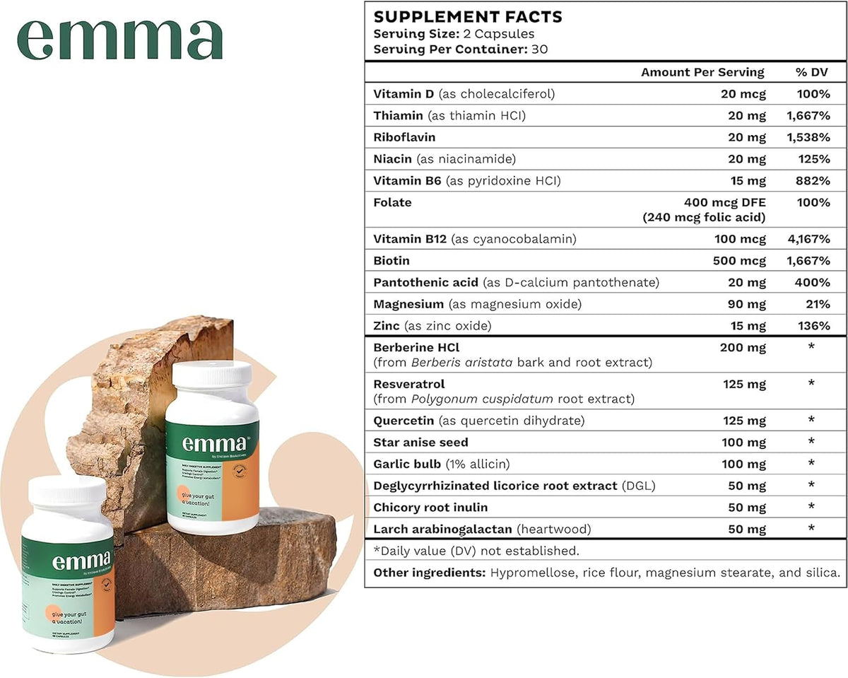Emma Gut Health ā Digestive Support, 60 Capsules