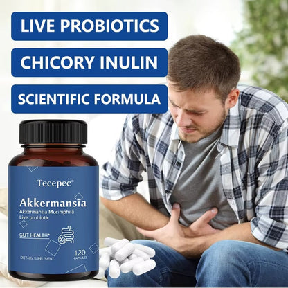 Akkermansia Probiotic Supplement – Gut Health, 120 Capsules