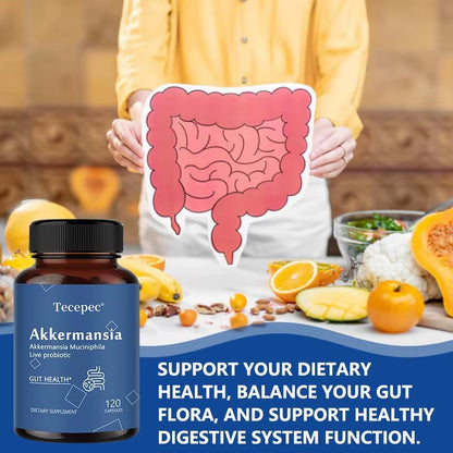 Akkermansia Probiotic Supplement – Gut Health, 120 Capsules