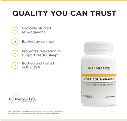 Cortisol Manager – Stress & Relaxation Support with Ashwagandha, 30ct