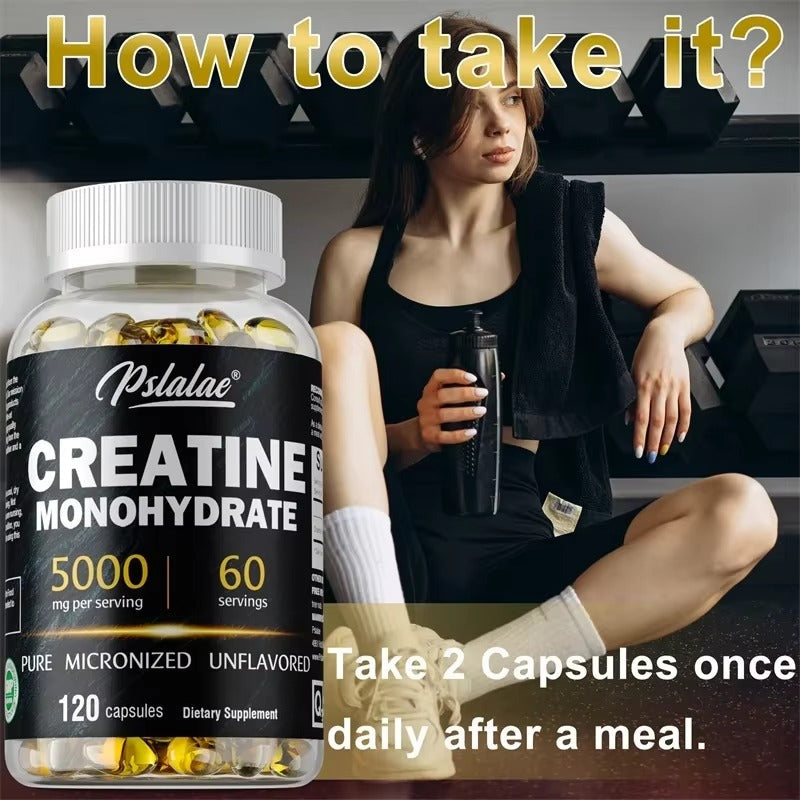 Creatine Monohydrate Capsules – 5000mg Muscle & Performance Support