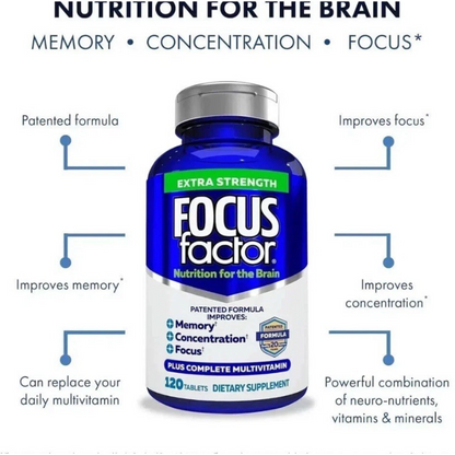 Focus Factor Extra Strength – Memory, Concentration & Focus Support, 120 ct