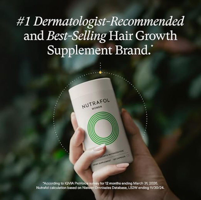Nutrafol Women Hair Growth Supplement – Hair & Scalp Support, 120 Capsules