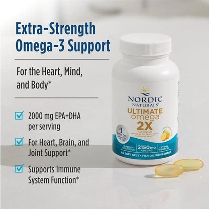 Nordic Naturals Ultimate Omega 2X, Lemon Flavor - 90 Soft Gels