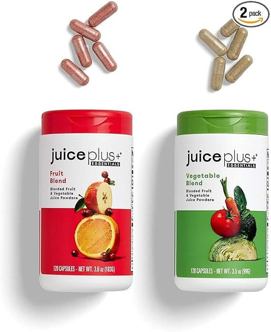 Juice Plus+ Essentials Fruit & Vegetable Blend – Whole Food Nutrition, 240 Capsules