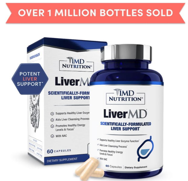 LiverMD Liver Support Supplement – Liver Health & Wellness, 60 Capsules
