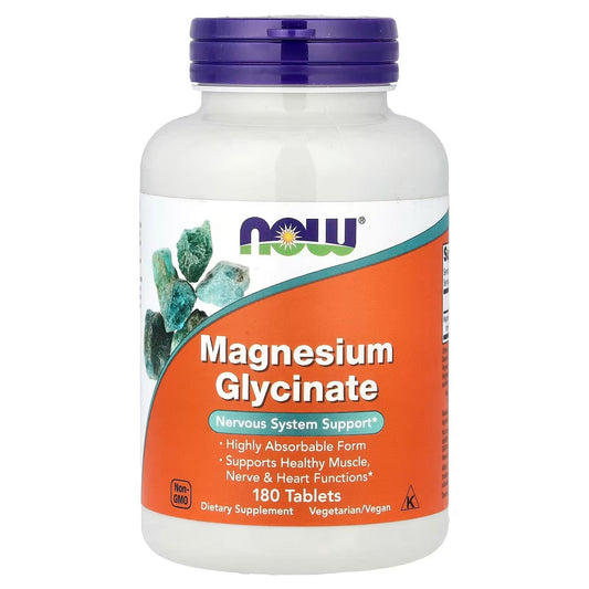 Magnesium Glycinate – Nervous System & Muscle Support, 180 Tablets