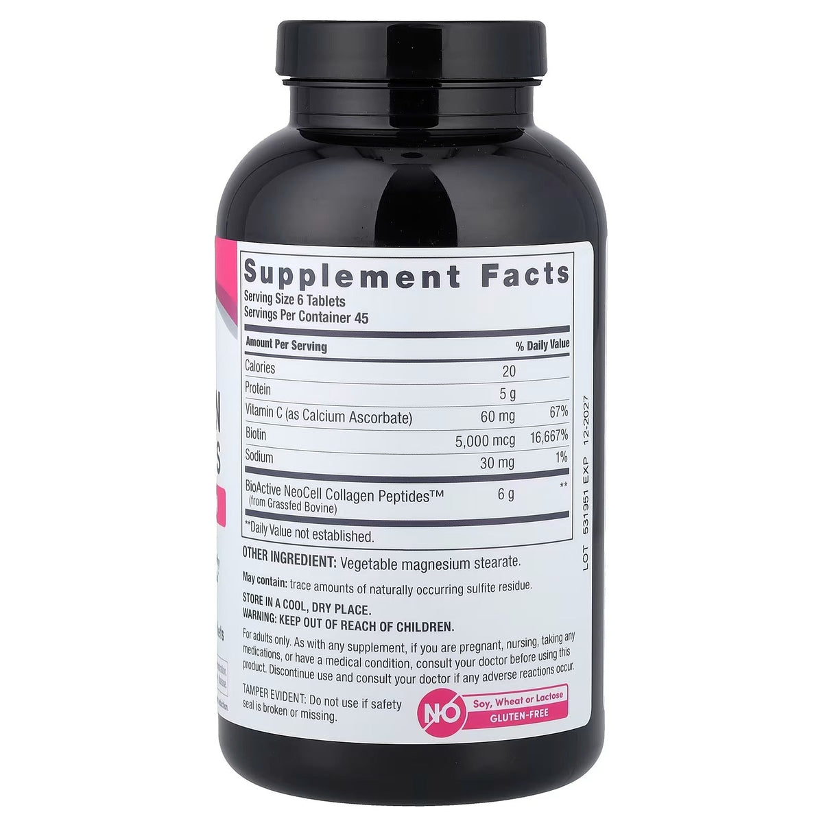 NeoCell Collagen Peptides + Vitamin C & Biotin – 270 Tablets