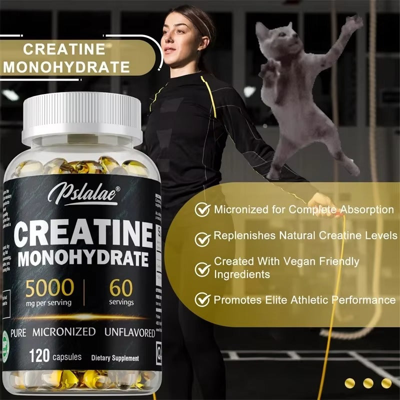 Creatine Monohydrate Capsules – 5000mg Muscle & Performance Support