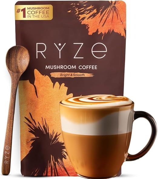 RYZE Mushroom Coffee – Organic Energy & Smooth Coffee Blend