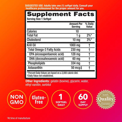 MegaRed Omega-3  Ultra Strength Heart Health Support, 60 Softgels