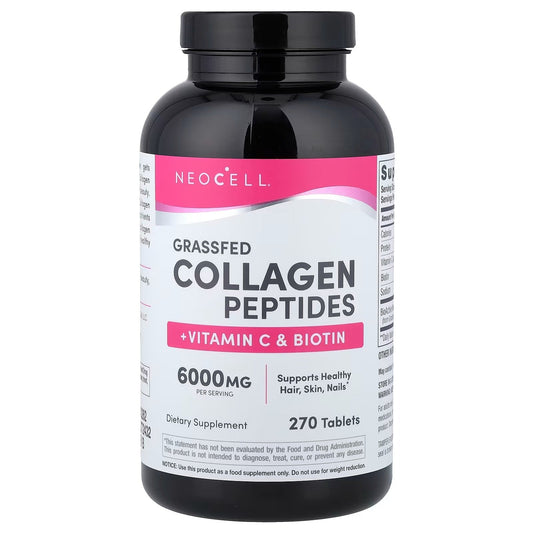 NeoCell Collagen Peptides + Vitamin C & Biotin – 270 Tablets