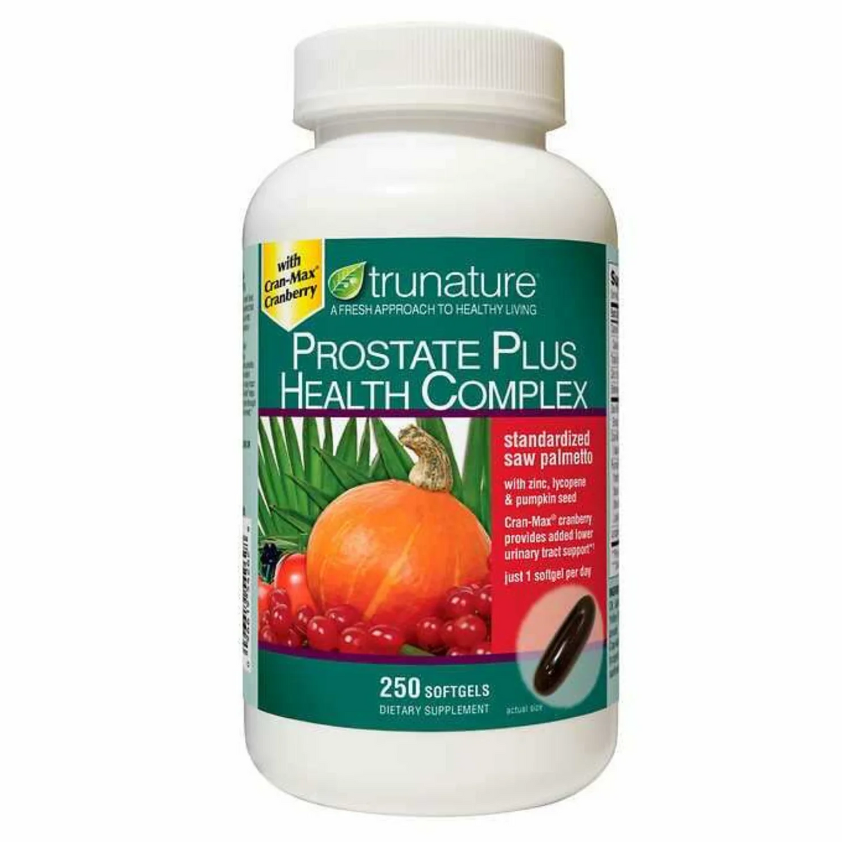 TruNature Prostate Plus Health Complex – Zinc & Lycopene, 250 Softgels