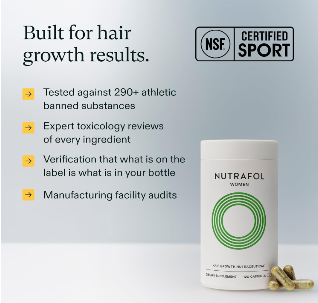 Nutrafol Women Hair Growth Supplement – Hair & Scalp Support, 120 Capsules